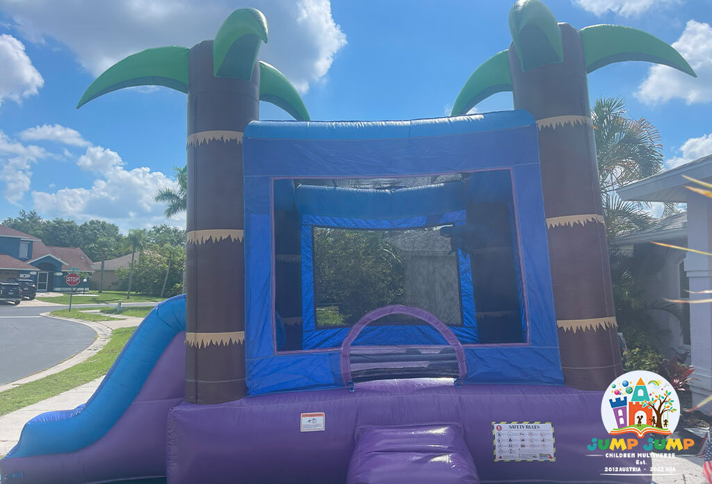 JumpJump Sarasota Florida Event and Bounce House Rental Children Parties - Model: Twice Race - two slides bounce house 2