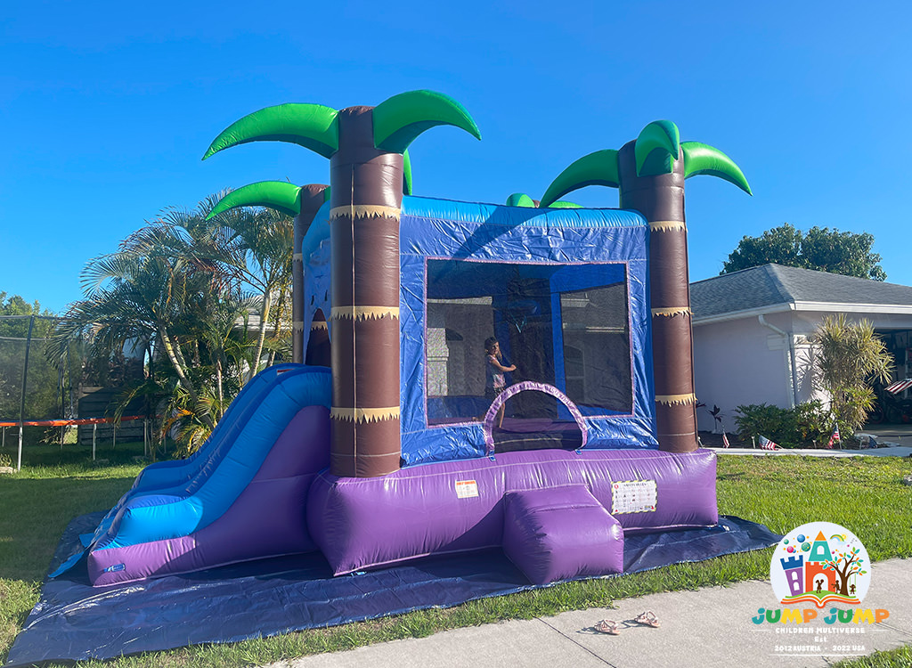 JumpJump Sarasota Florida Event and Bounce House Rental Children Parties - Model: Twice Race - two slides bounce house 3